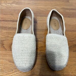 J. Crew Women's Cream Woven Slip-On Flats
